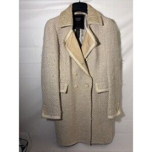 Vintage Coach Women’s Tweed Jacket with Broadtail Fur Collar Made In Italy Size8